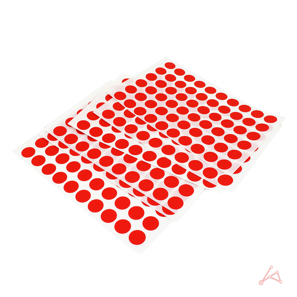 동그란 스티커 동그라미 투표 무지 원형 12mm 빨강 7P - 상세 이미지 3