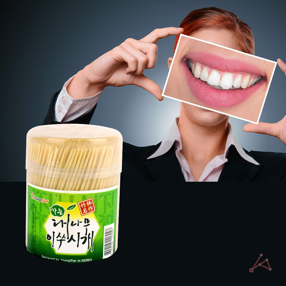 대나무 이쑤시개 양면 요지 업소용 식당용 이쑤시개통 - 상세 이미지 5