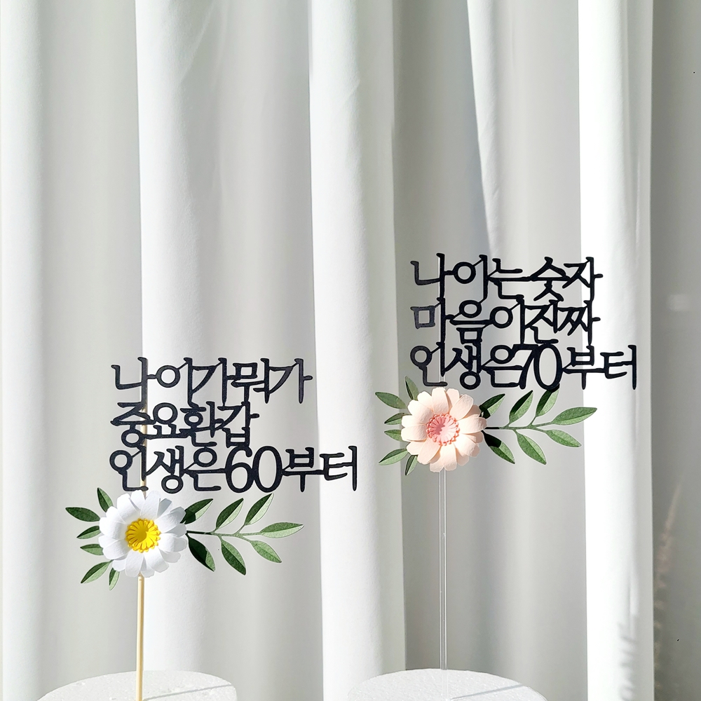 나이가뭐가 중요환갑 토퍼 생일 축하 문구 기념일 토퍼 제작 인생은60부터 이미지 2