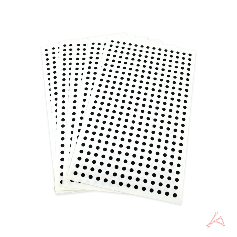 동그란 스티커 동그라미 무지 칭찬 투표 원형 검정 6P - 상세 이미지 3