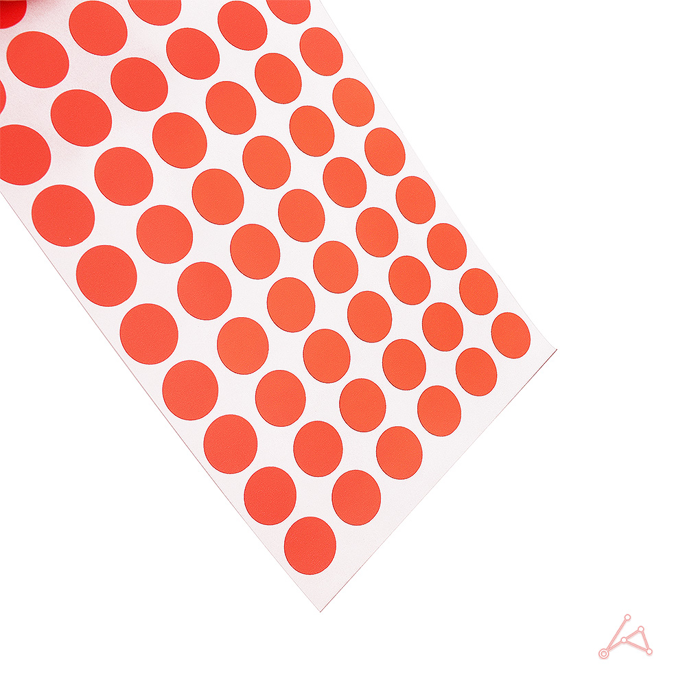 동그란 스티커 동그라미 투표 무지 원형 12mm 빨강 7P - 상세 이미지 4