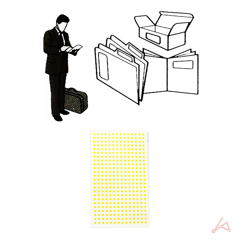 동그란 스티커 동그라미 무지 칭찬 투표 원형 노랑 6P - 상세 이미지 5