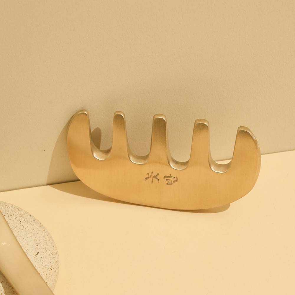 놋반 방짜유기 괄사마사지기 빗 두피마사지 두피괄사 - 상세 이미지 3