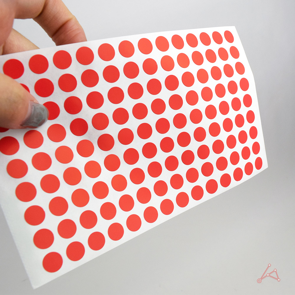 동그란 스티커 동그라미 투표 무지 원형 8mm 빨강 7P - 상세 이미지 4