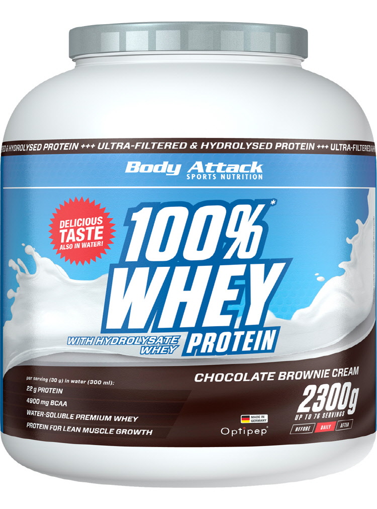 독일 바디어택 100% 웨이프로틴 가수분해 유청단백질보충제 BCAA 2.3kg 8가지 맛 이미지 3