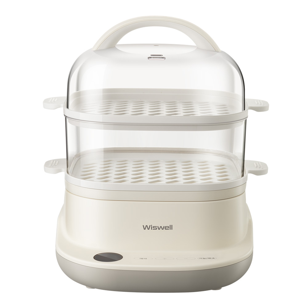 위즈웰 전기찜기 6L 예약 대용량 야채 스팀 계란 고구마 삶는 찌는 기계 가정용 다담