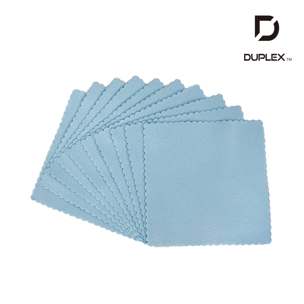 듀플렉스 듀 유리막 도포용화이버 스웨이드 하늘색 10x10cm 10장 - 상품 이미지