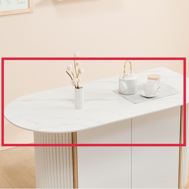 반타원형 타원형 세라믹식탁상판 교체 업소용테이블 둥근식탁