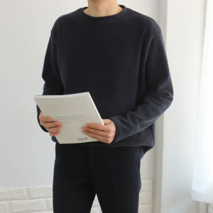 남자 긴팔티 오버핏 후리스 겨울 이너 남자 기모 티셔츠 착용 후기 | 사이즈/핏 총정리 - 상품 이미지 4