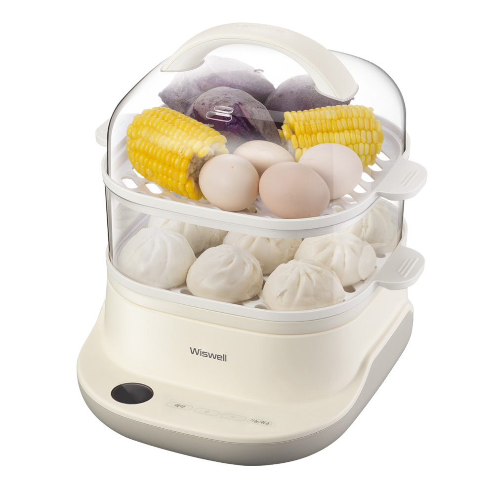 위즈웰 전기찜기 6L 예약 대용량 야채 스팀 계란 고구마 삶는 찌는 기계 가정용 다담