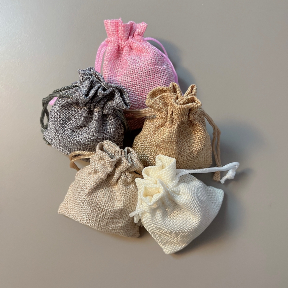 7x9cm 린넨 주머니 미니 파우치 악세사리 방향제 부직포 화장품 보석 소품 보관가방 백 복주머니 - 상품 이미지