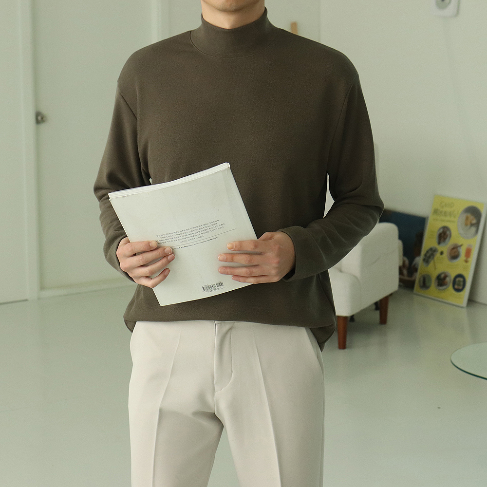 남자 하프넥 반목폴라 이너 니트 남자니트 이미지 3