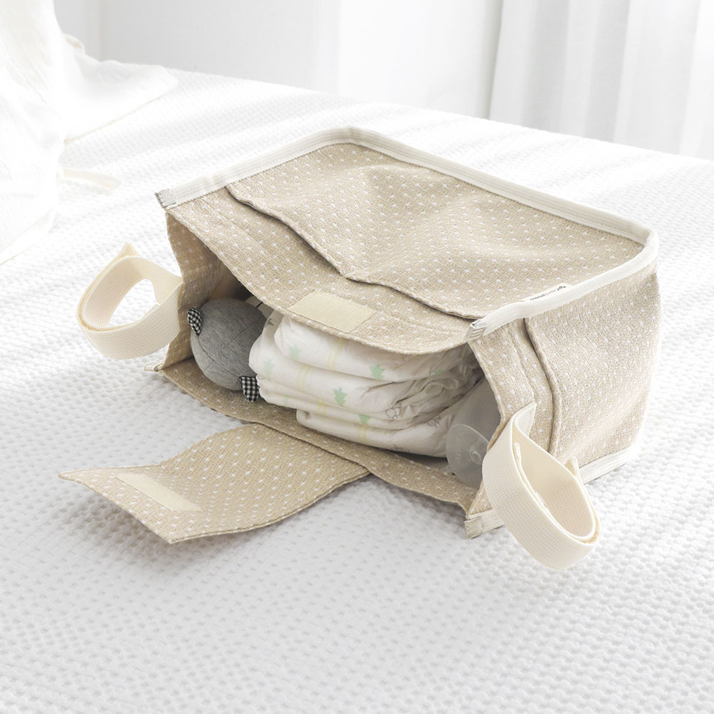 피넛버터젤리 프리미엄 도트 유모차 가방 정리함 다용도 가벼운 이너백 출산 아기 선물