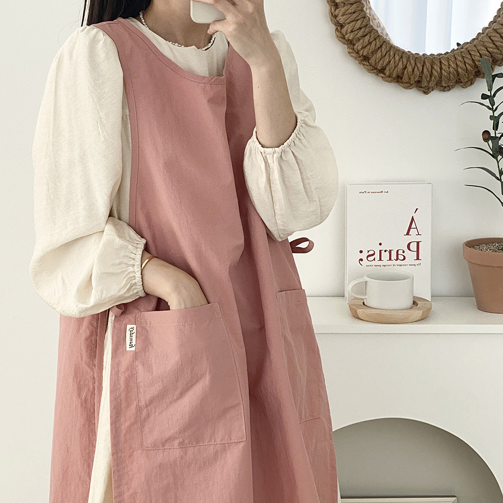 한스데이 방수 롱트임 애견 미용사 실습복 앞치마