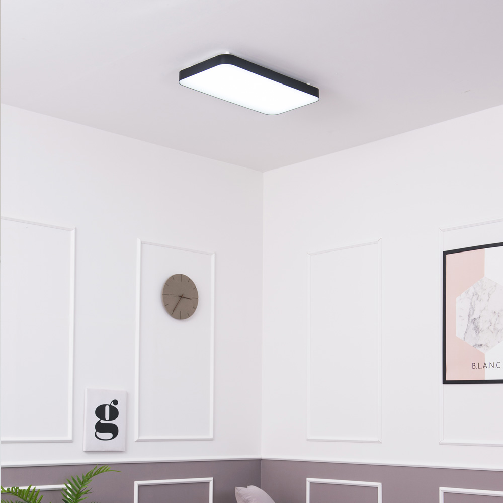 LED 커브드 시스템 거실등 60W 밀착형 화이트 주광색 - 상세 이미지 2