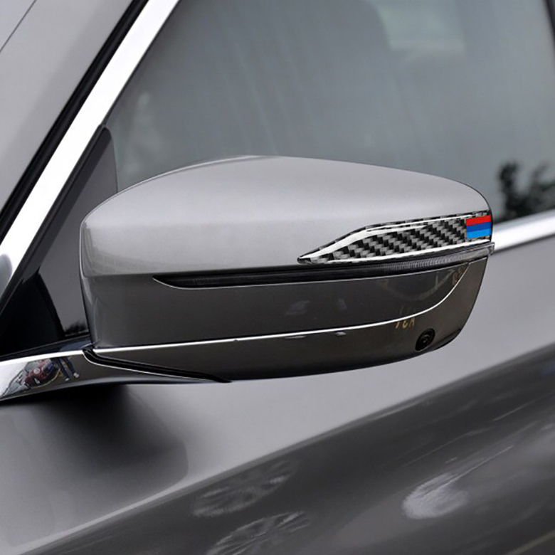 삼색 카본 사이드 미러 가드 스티커 스크레치 문콕 방지 - 상품 이미지
