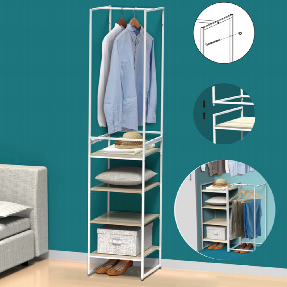 엑스코아 드레스룸 시스템 행거 2단 철제 스탠드 옷걸이 서랍장 세트 아이방 옷장 옷행거