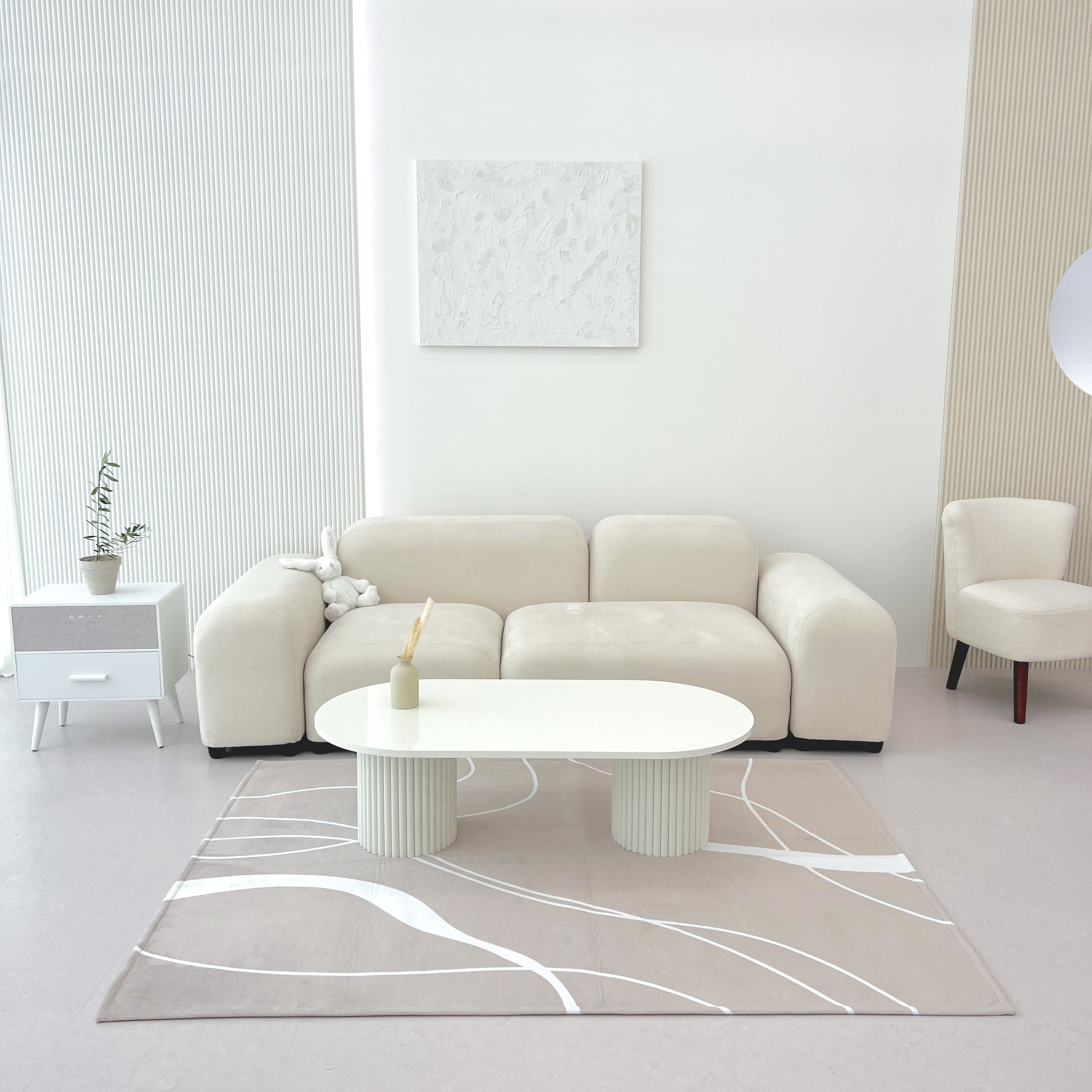 사계절 디자인 거실러그 카페트 8종 룸매트 (60x140cm) no.16-1 키 오렌지 - 상세 이미지 2