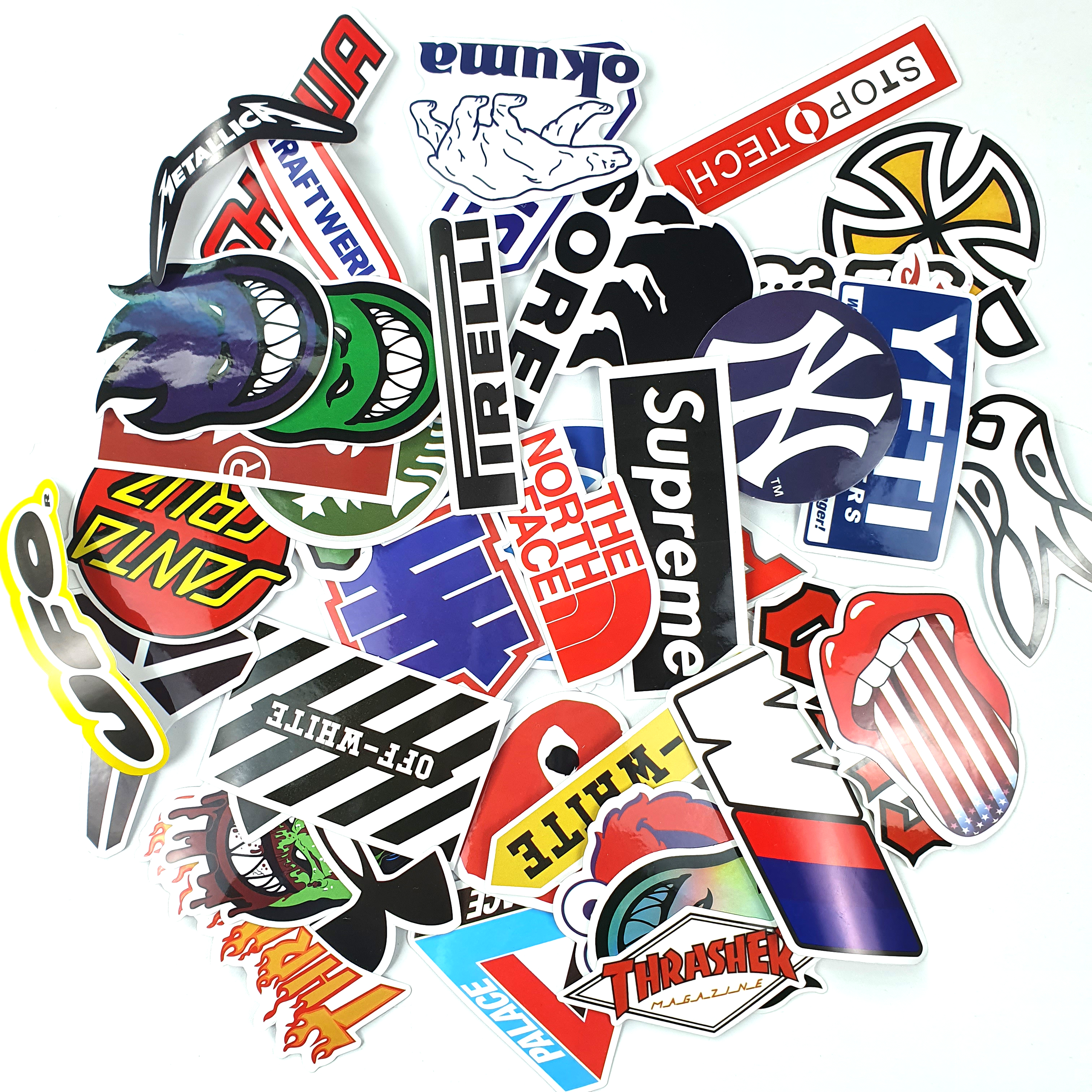 오토바이 탑박스 배달가방 로고 방수 스티커 25p(랜덤)