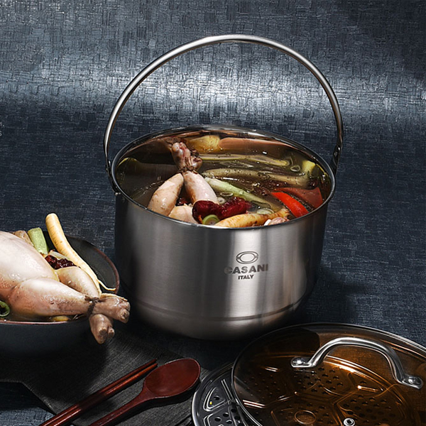 까사니 스텐 찜냄비 찜기 찜들통 찜솥 24cm (찜판포함) - 상품 이미지