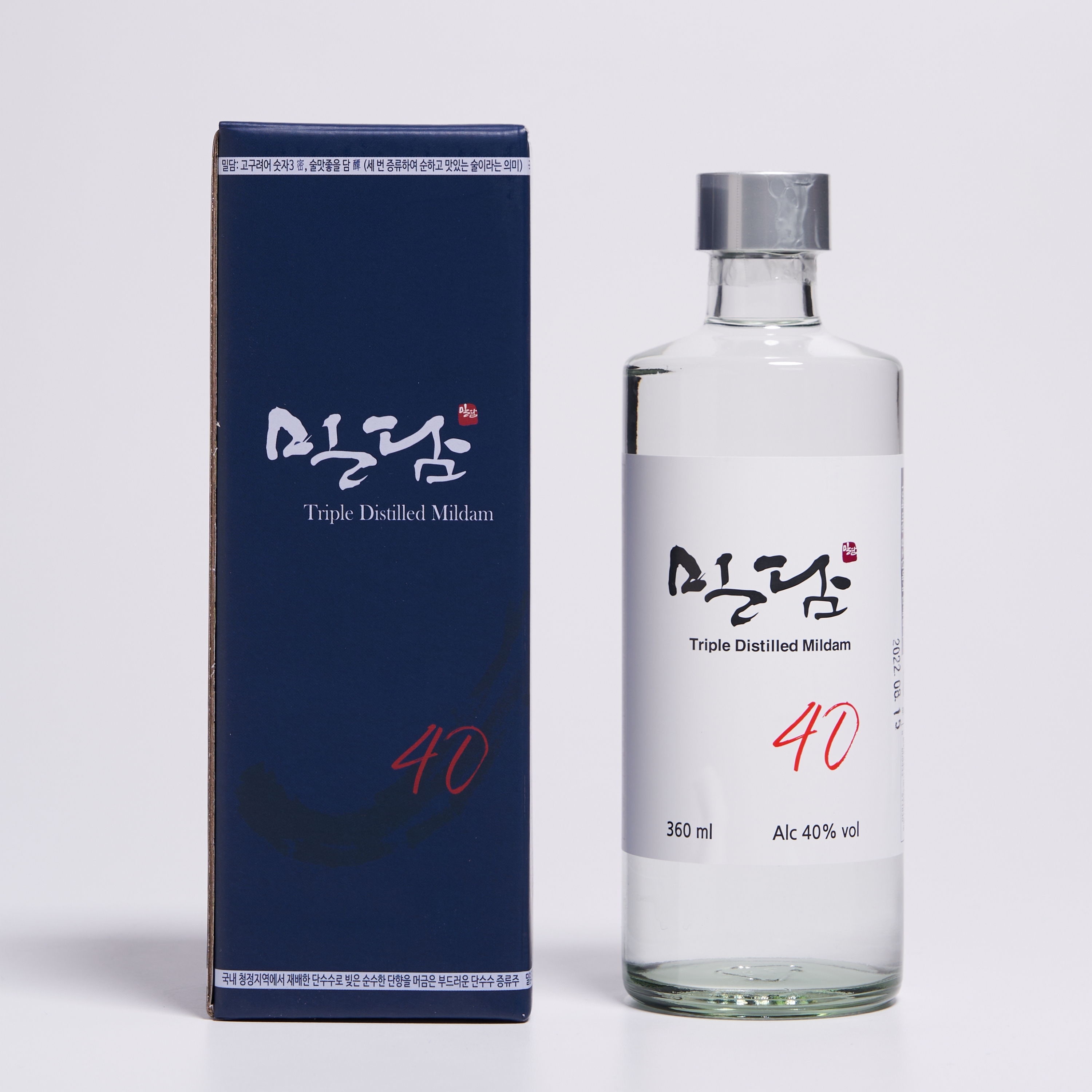 밀담 40도 360ml 술 단수수 럼 증류주 소주 착한농부 예천주(케이스포함) - 메인 이미지