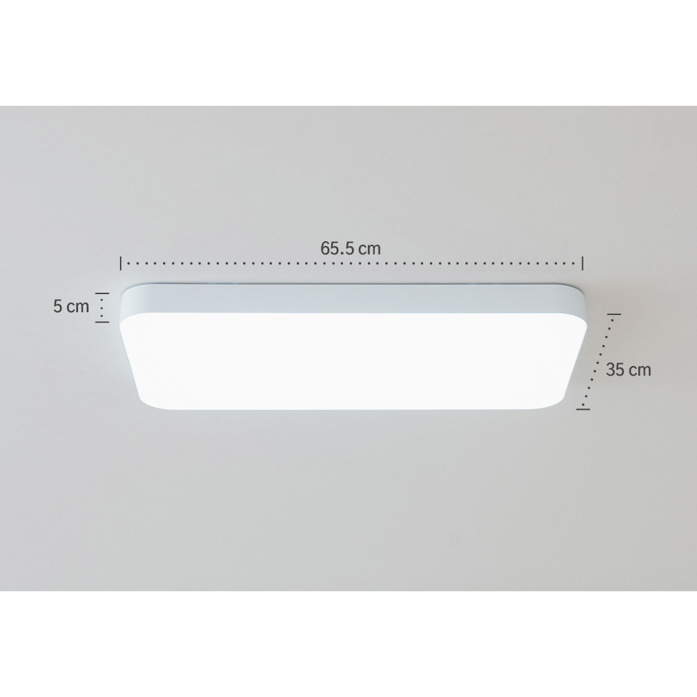 LED 커브드 시스템 거실등 60W 밀착형 화이트 주광색 - 상세 이미지 4