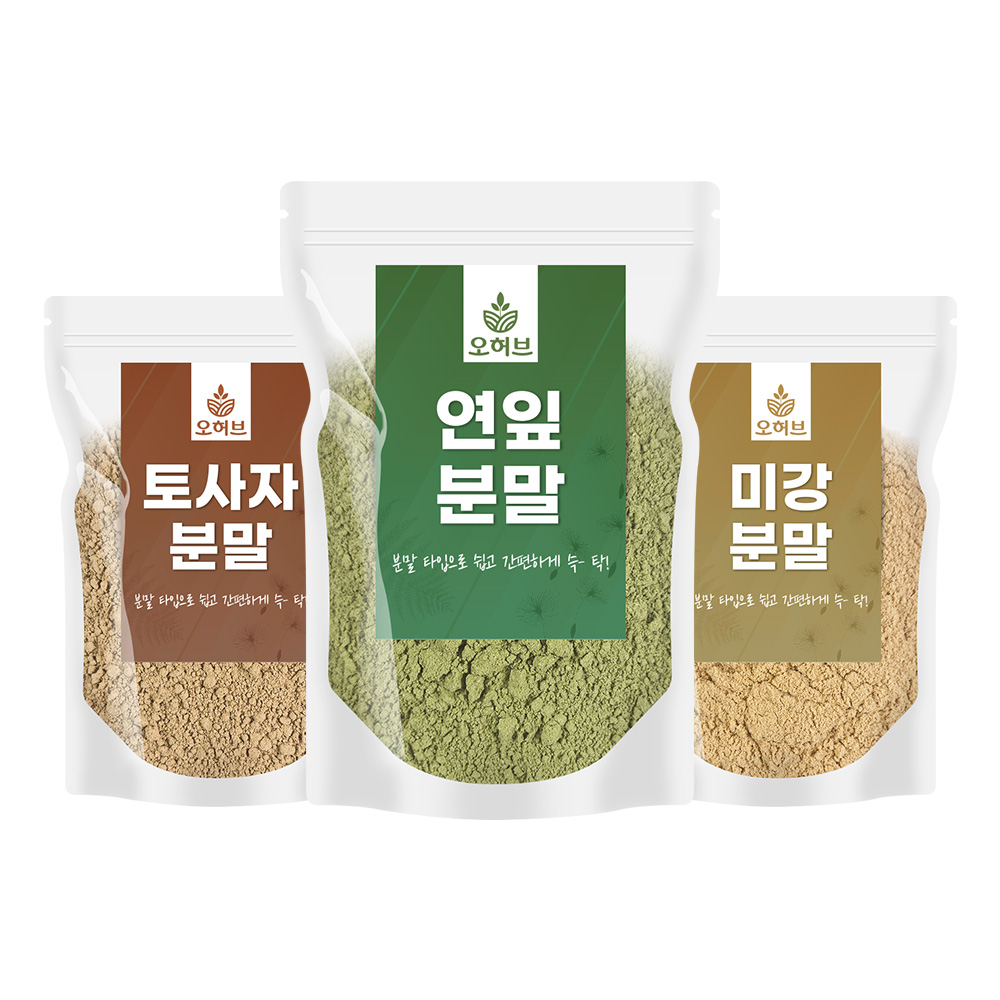 돌고래팩 재료 600g 토사자분말 연잎가루 미강가루 쌀겨가루 - 메인 이미지