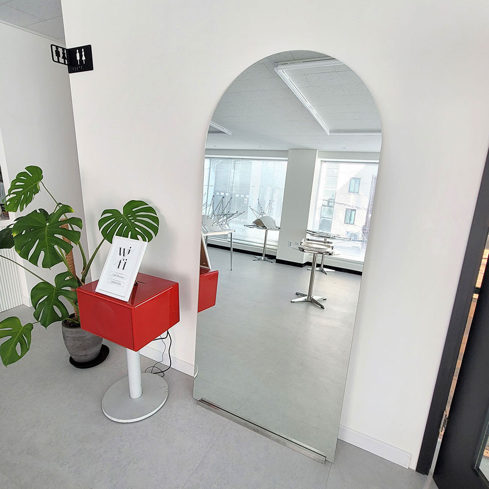 아치형 사각 라운드 매직거울 노프레임 거치형 부착형 이동식 전신거울 400 1800