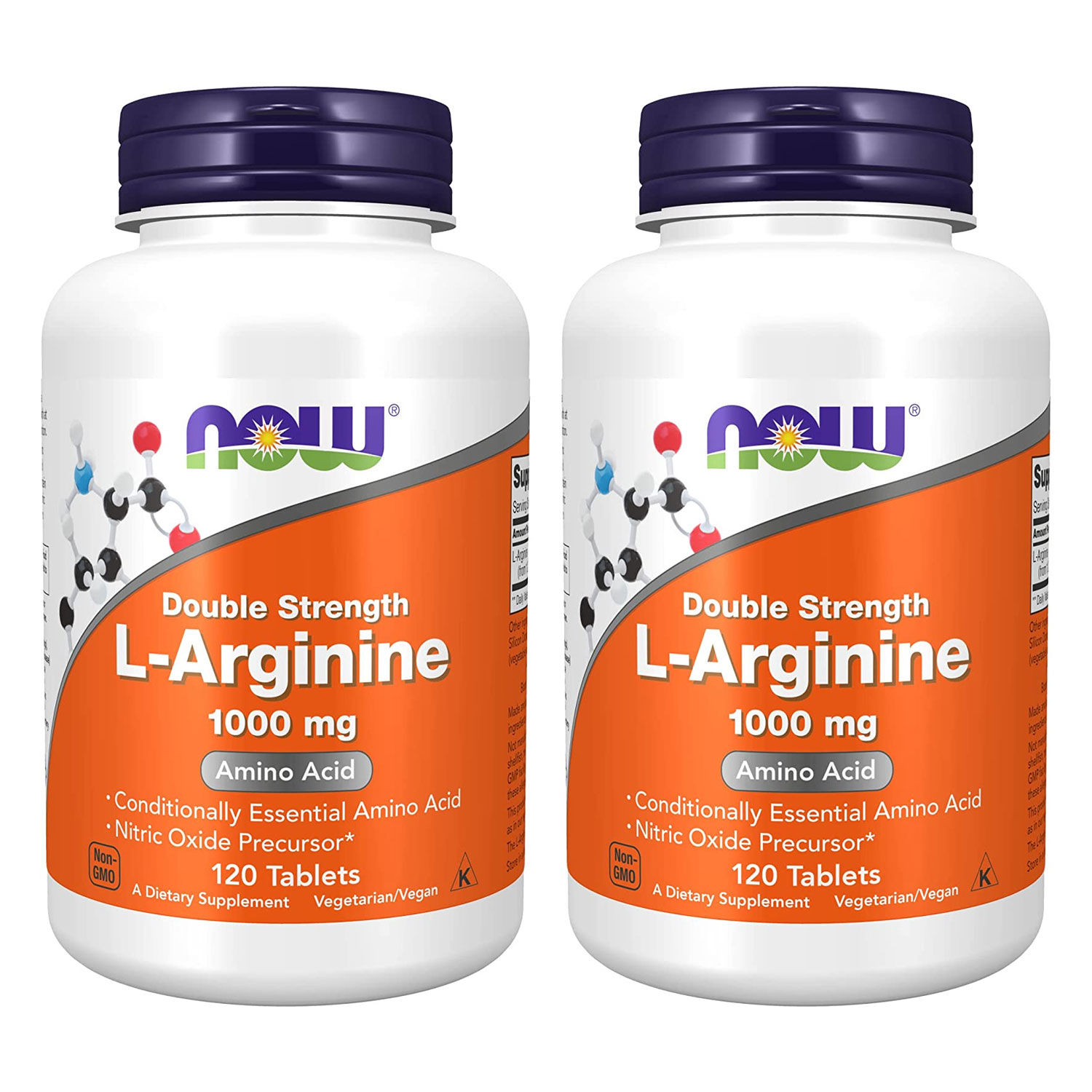 나우푸드 L아르기닌 엘아르기닌 1000mg 더블스트렝스 아르기닌 120정 2병 - 상품 이미지