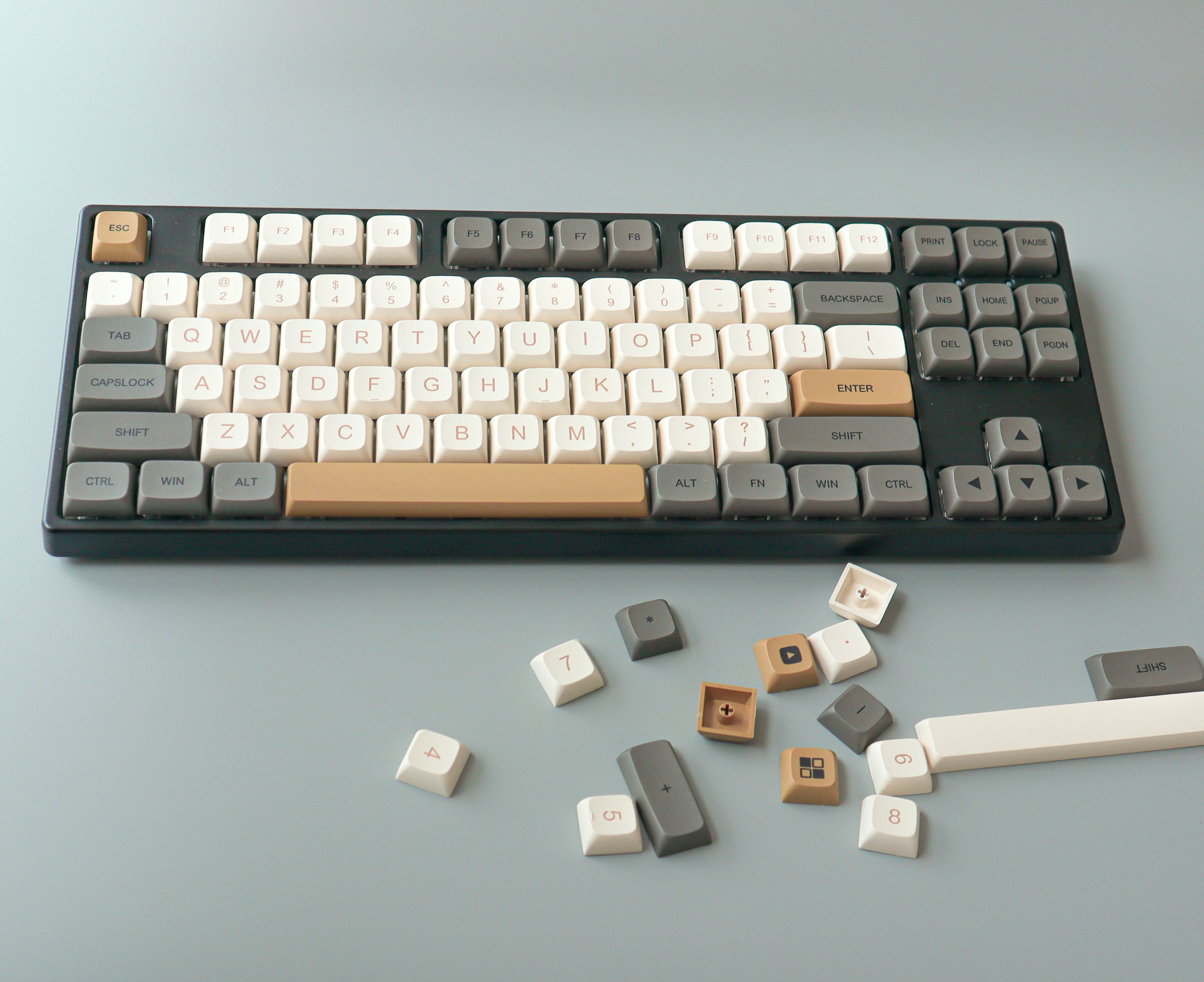 기계식 키보드 키캡 추천 모카 XDA PBT 키캡 한성 키보드