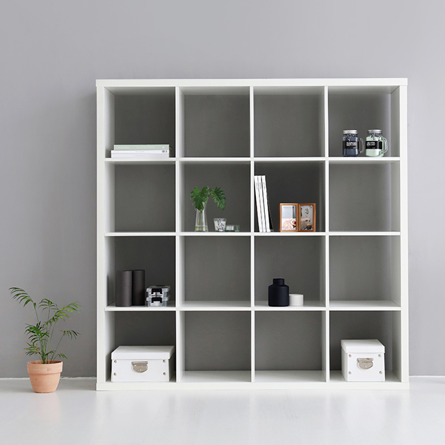 SCALAM 책장 4x4 화이트 3035.5877