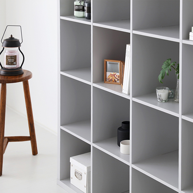 SCALAM 책장 4x4 그레이 3902.1980