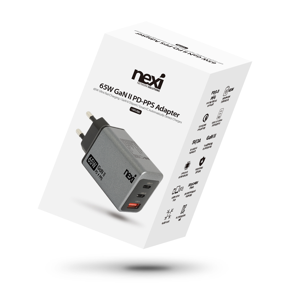 65W GaN 고속충전기 USB C타입 3포트 핸드폰 스마트폰 버즈 워치 초고속 어댑터 - 상세 이미지 4