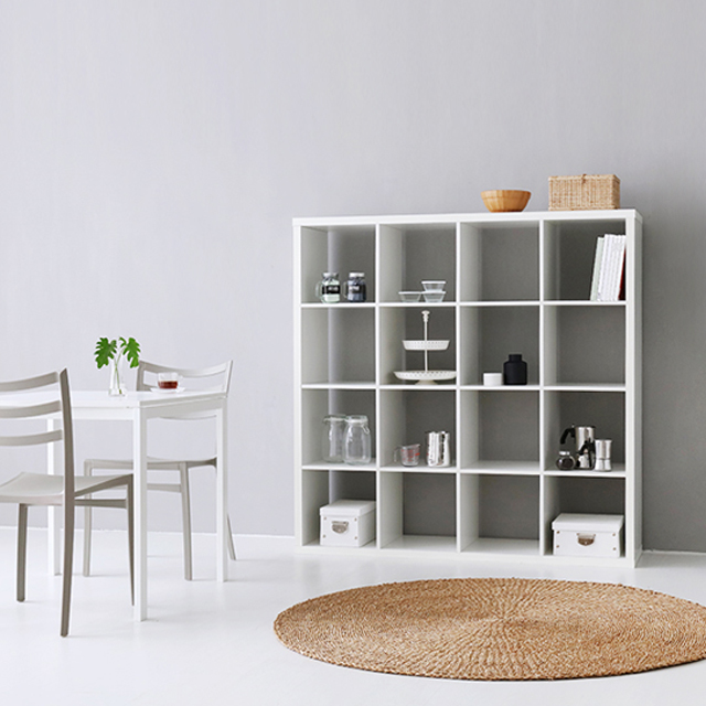 SCALAM 책장 4x4 화이트 3035.5877