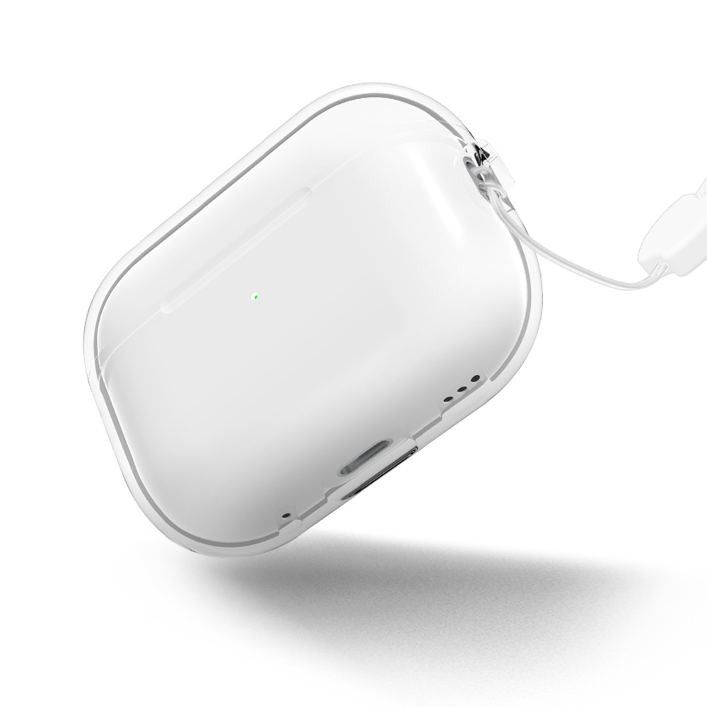 에어팟 프로 2세대 케이스박스 클리어 투명 케이스 + 스트랩 - 상세 이미지 3