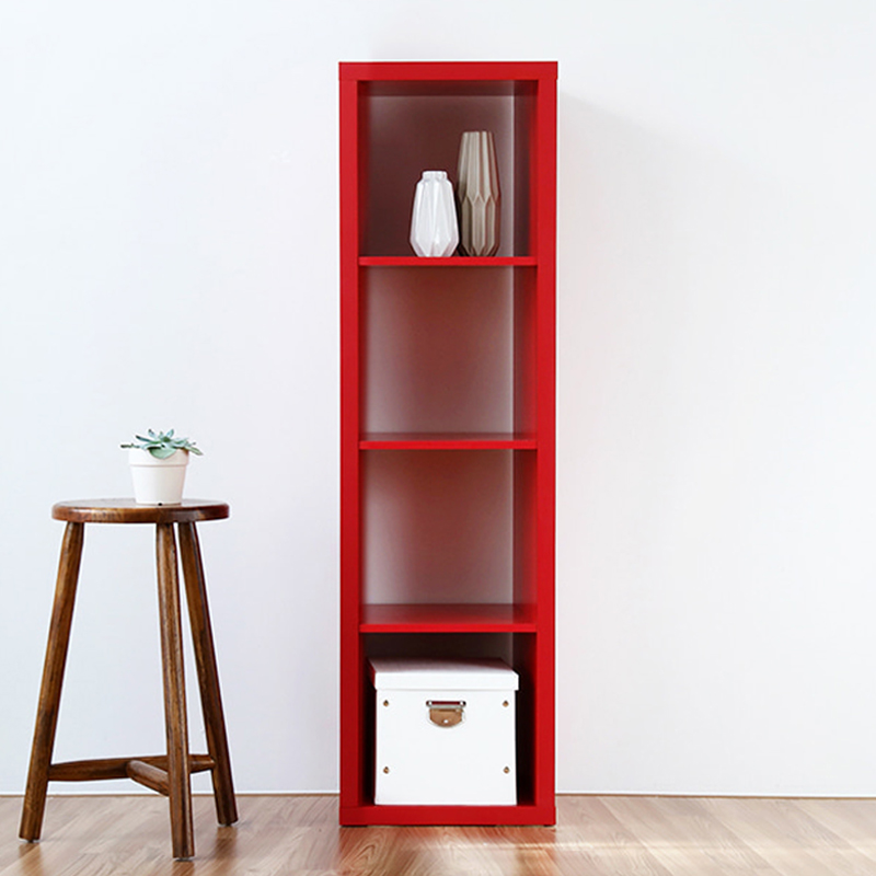 SCALAM 책장 1x4 413mmx390mmx1470mm, 4단, 레드 0496.5284