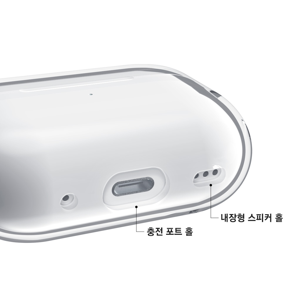 모란카노 에어팟 프로 2세대 클리어 투명 케이스 + 스트랩 - 상세 이미지 3