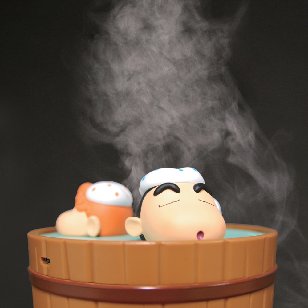 짱구 피규어 온천 USB 미니 가습기 탁상용 책상 사무실