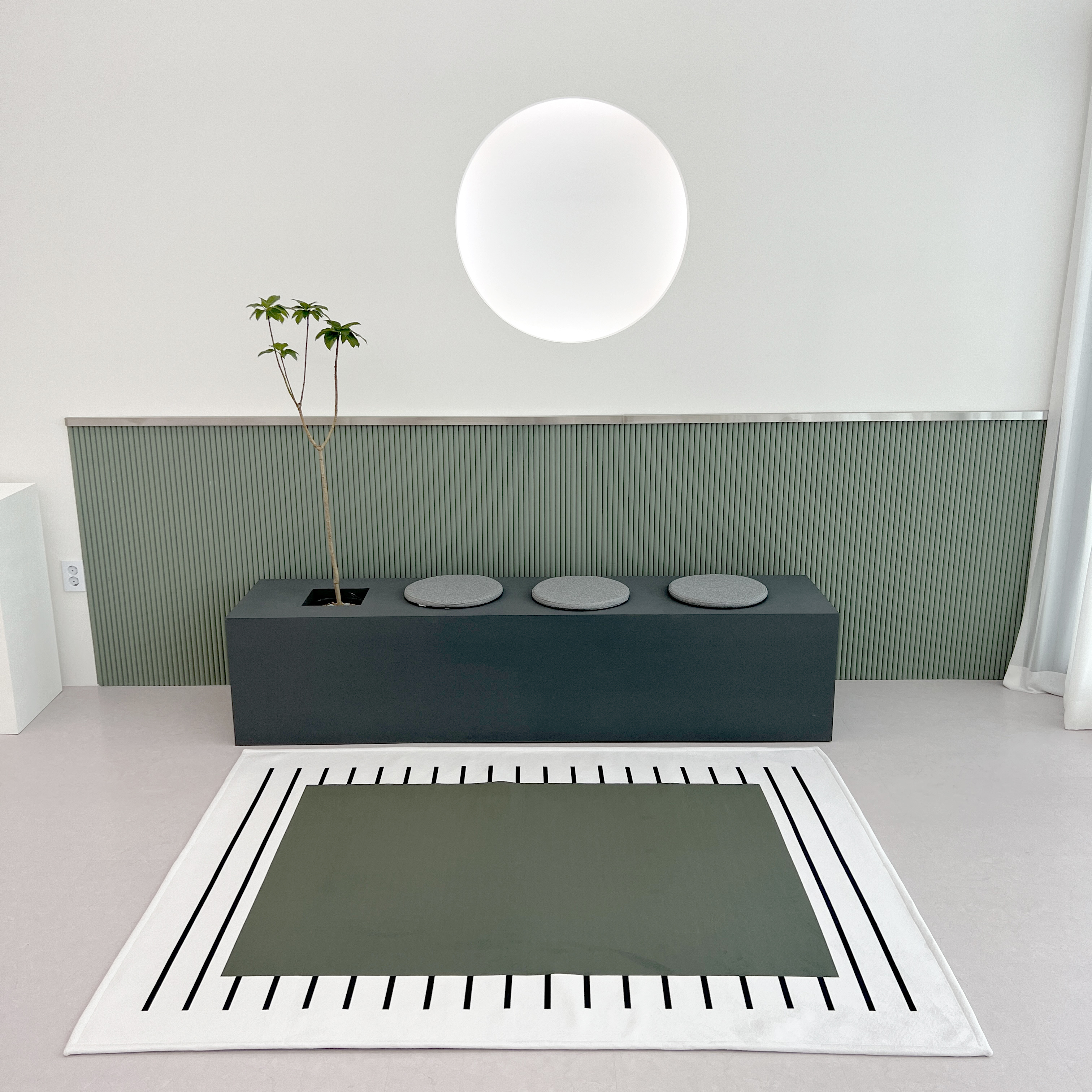 사계절 카키 단모 워셔블 한평 no17 발매트 스몰러그 (60x140cm) - 상세 이미지 5