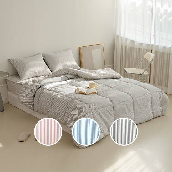 차렵이불 스트라이프 알러지케어 이불 사계절 먼지없는 침구 세트 Q