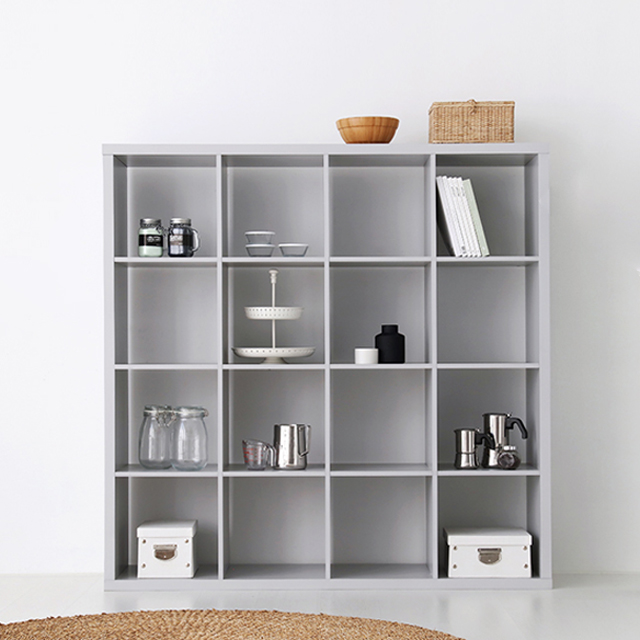 SCALAM 책장 4x4 그레이 3902.1980