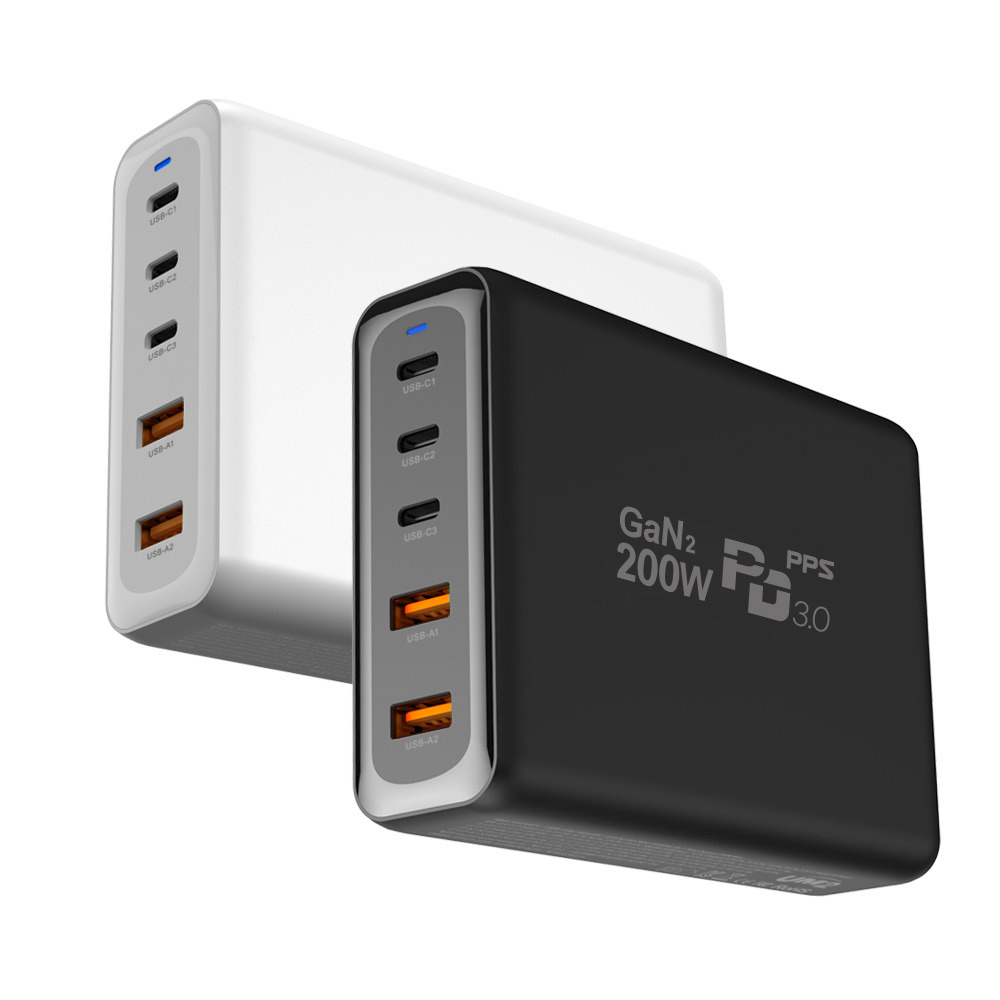 USB PD PPS C타입 GAN2 노트북 맥북 아이폰 200W 접지 멀티 초고속 충전기 - 상세 이미지 4