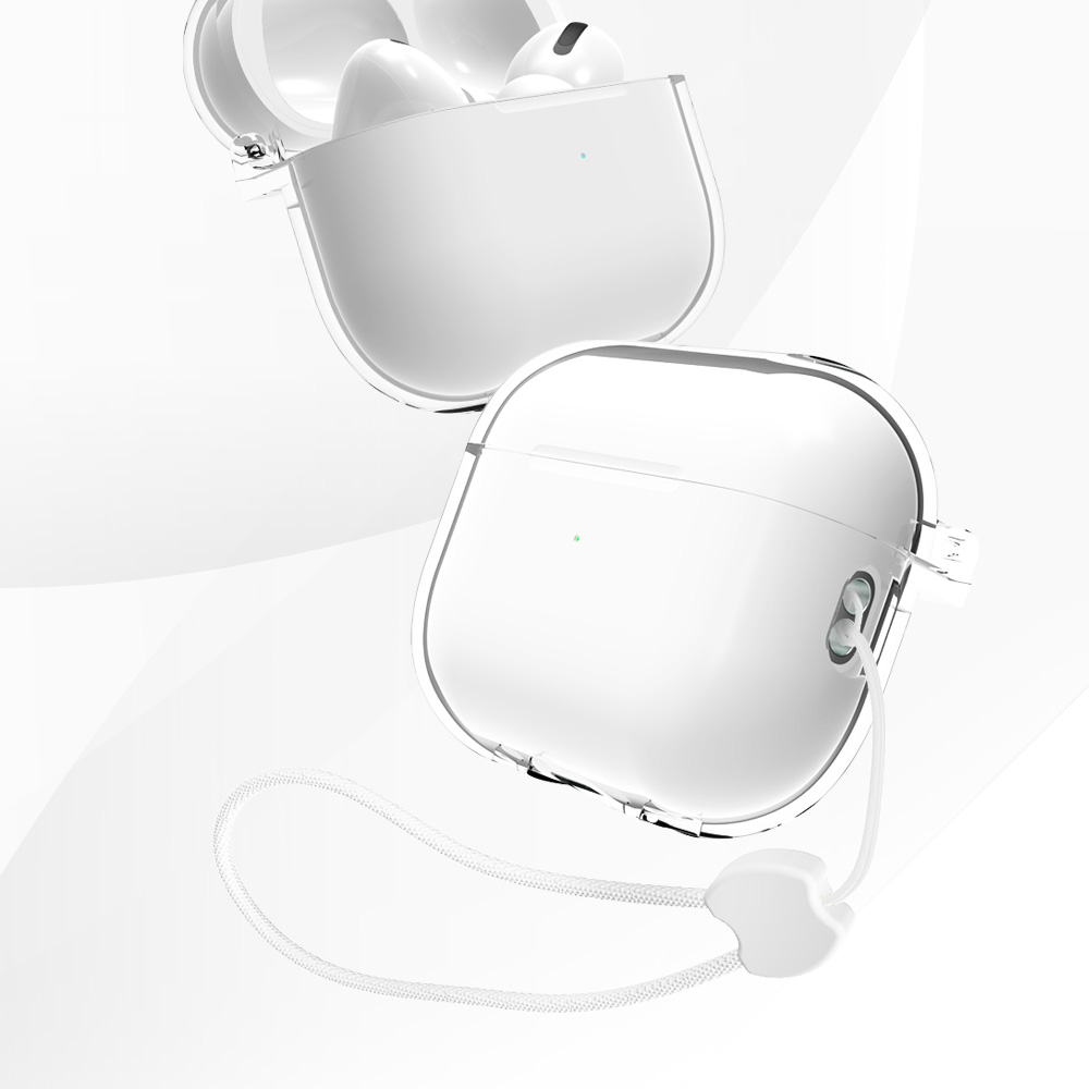 에어팟 프로 2세대 케이스박스 클리어 투명 케이스 + 스트랩 - 상세 이미지 2