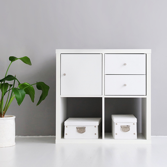 SCALAM 책장 2x2 767mmx390mmx763mm, 2단, 화이트 2146.1201 - 상세 이미지 3