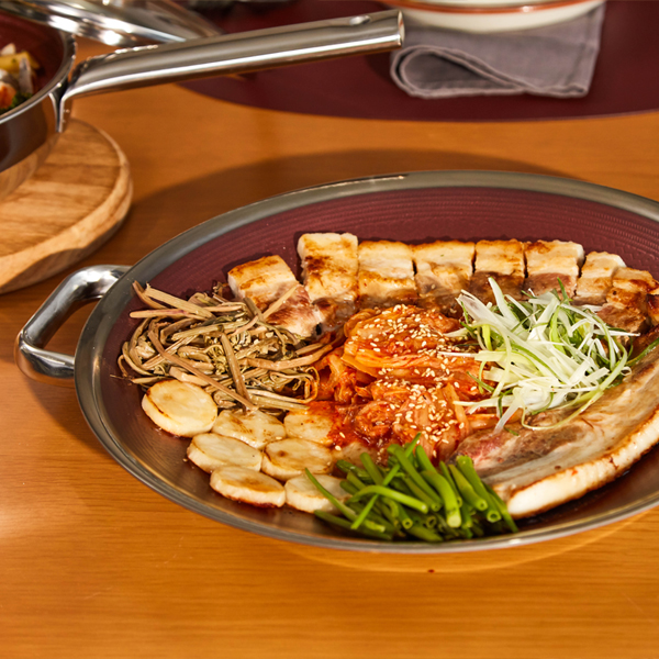 클래딘 IH 통3중 베네핏 인덕션 캠핑 고기구이 전골 그리들 32cm