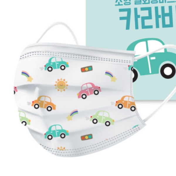 어린이 컬러 마스크 100매 초등생 마스크 8세 열살 마스크 캐릭터