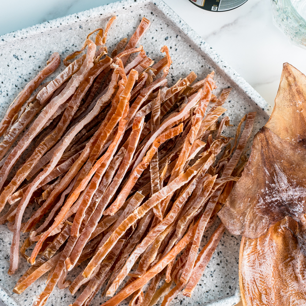 건 마른 오징어 몸통 만든 슬라이스 오징어 200g 날씬 스틱 채