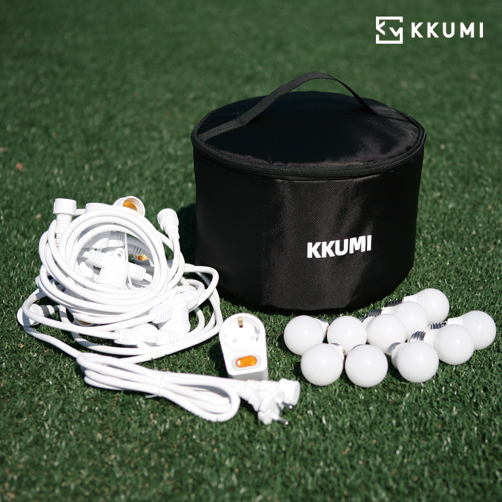 캠핑 파티라이트 줄조명 오징어등 캠핑세트 A타입 화이트 6M 5구