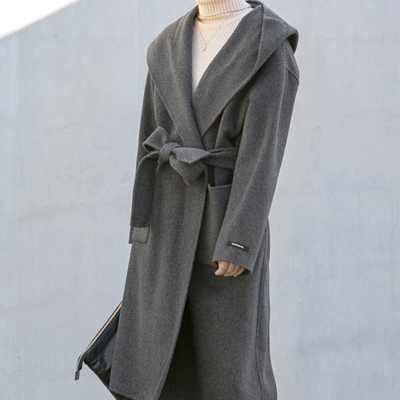 NITCOT 여성용 핸드메이드 코트 천연양모 90% MBL001CT