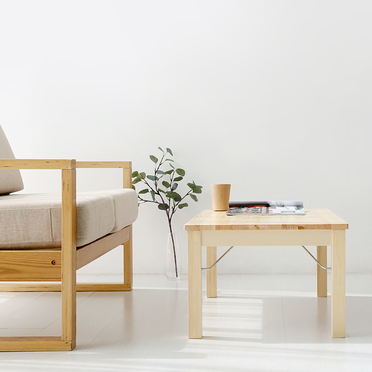 PEOPLE 접이식 원목테이블 커피 소나무 6886.7124